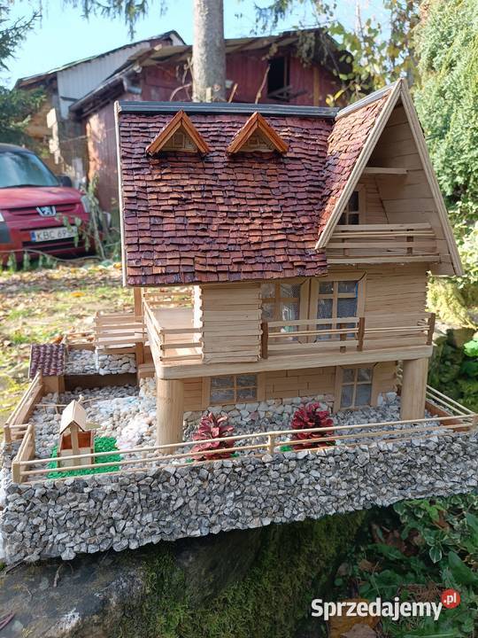Praca ręczna makieta domku materiały ekologiczne Wieliczka