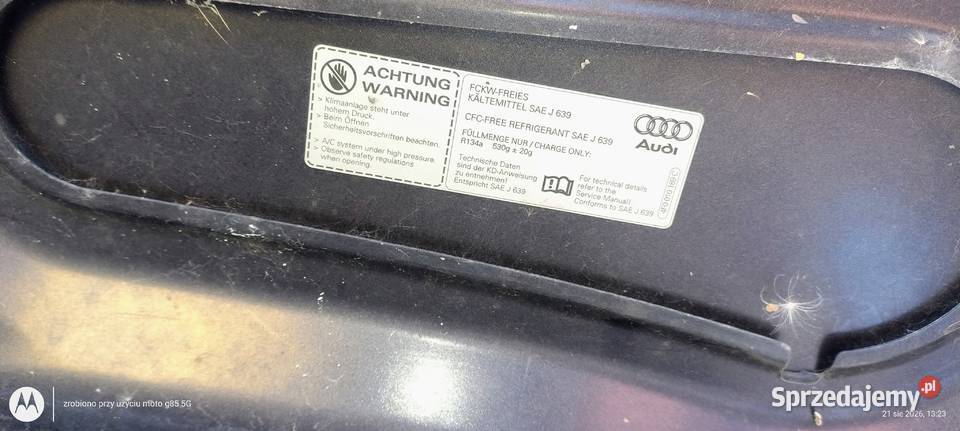 Maska pokrywa silnika A6 C6 4F lakier lz7q dolnośląskie Lubin
