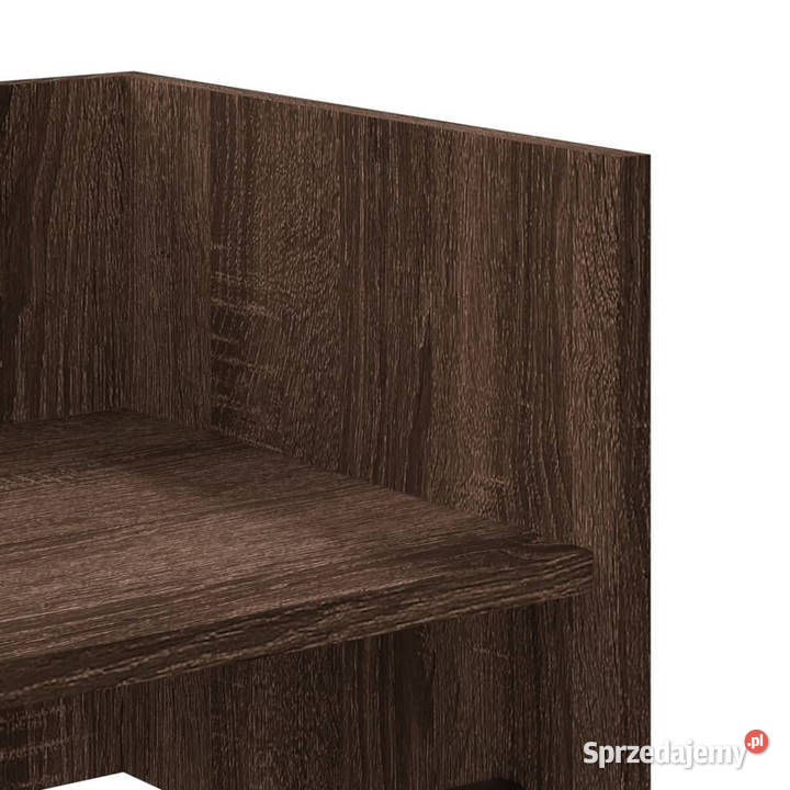 Półka ścienna brązowy dąb 705x35x305 WM848457 mazowieckie Warszawa