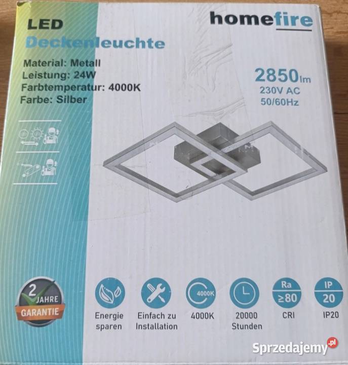 lampa led sufitowa kwadrat kwadraty małopolskie sprzedam