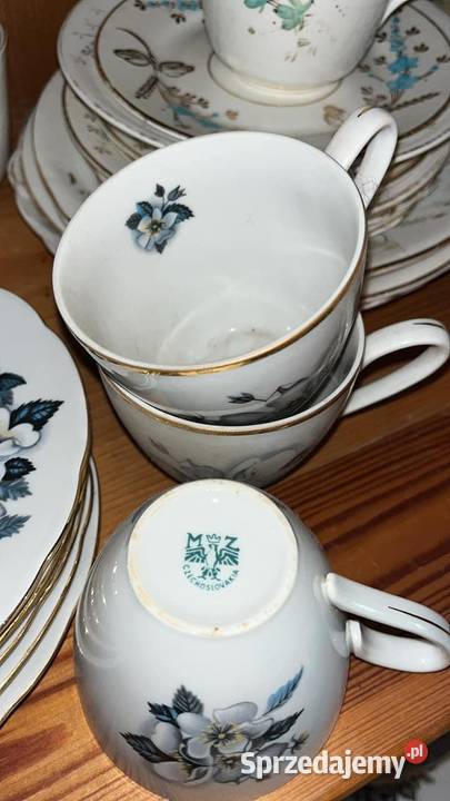 Filiżanka z talerzykiem Syg MZ Czechoslovakia Gdańsk