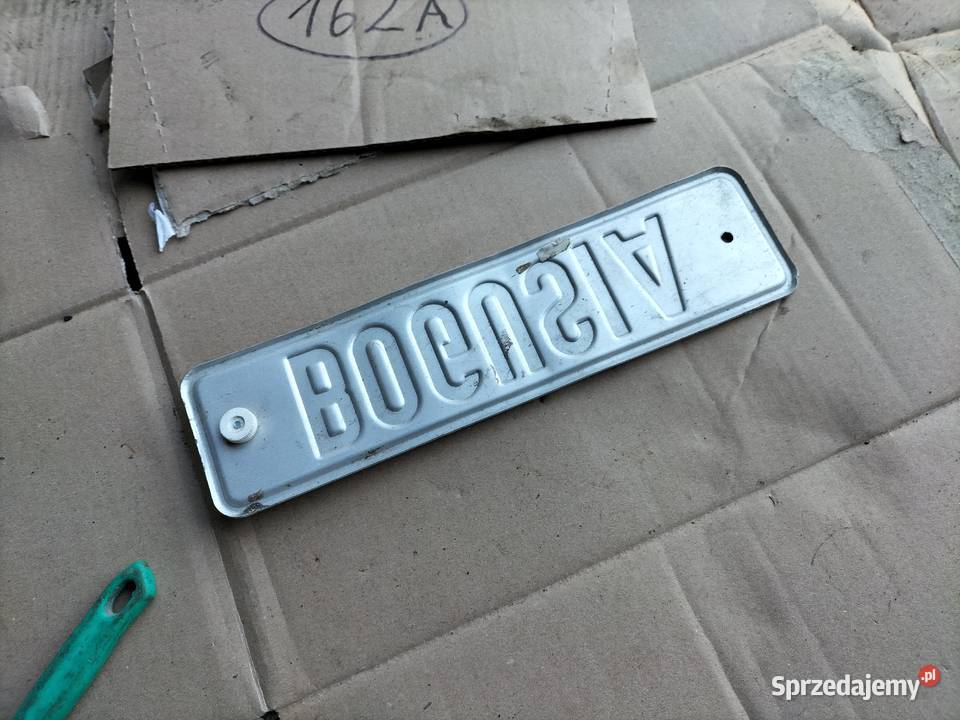 TABLICA REJESTRACYJNA NA SZYBĘ BOGUSIA Kamień-Kolonia sprzedam