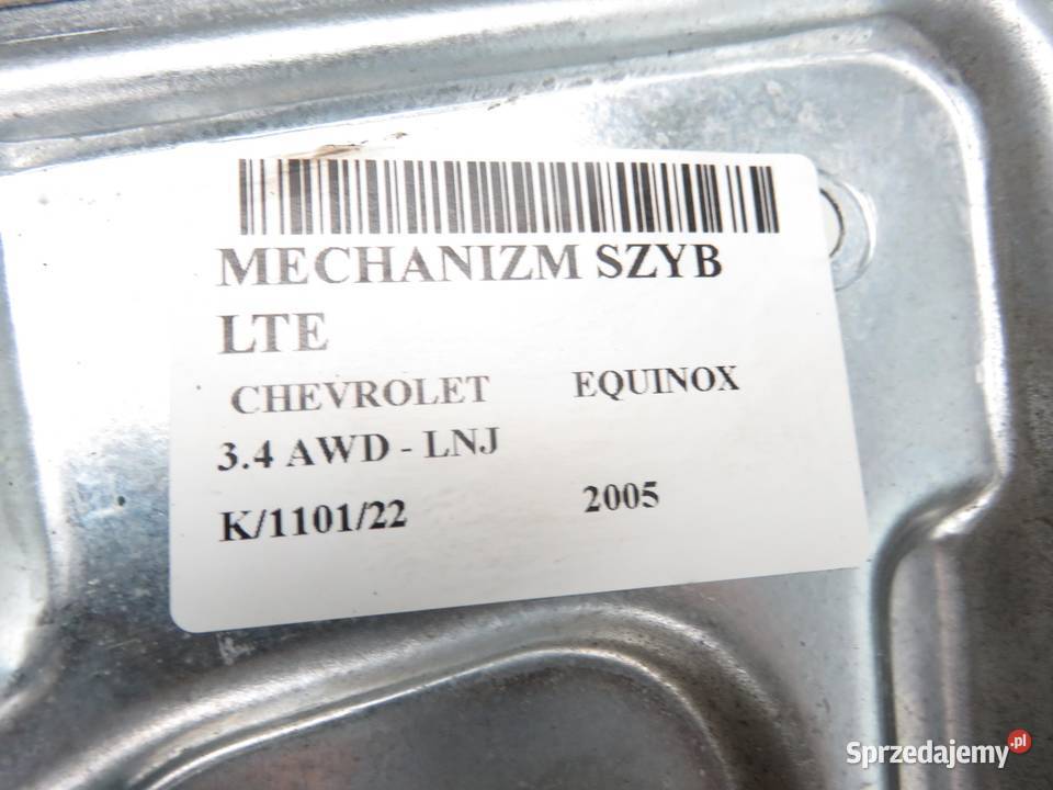 PODNOŚNIK SZYBY LEWY TYLNY CHEVROLET EQUINOX