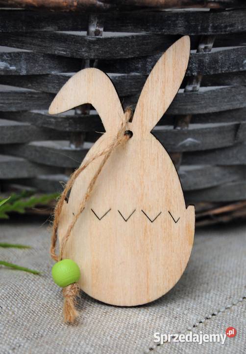 Zając wielkanocny pisanka zawieszka drewno 2 lubelskie Lublin