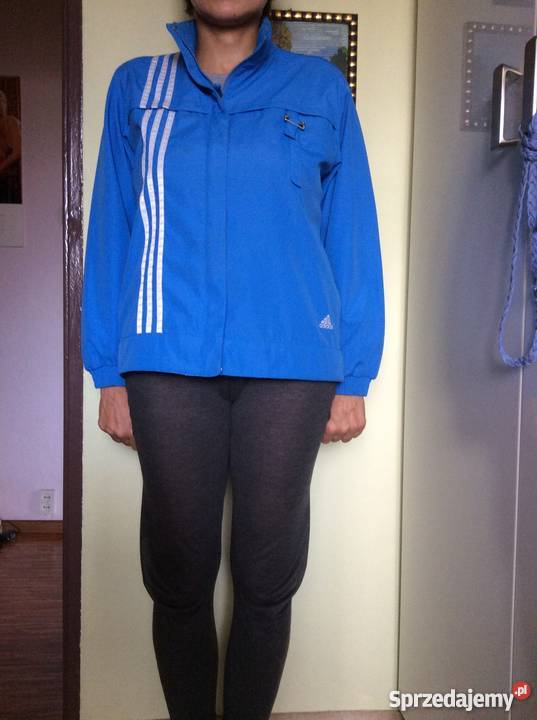 Kurtka firmy ADIDAS kolor blue tanio NOWA Kurtki i płaszcze Chorzów
