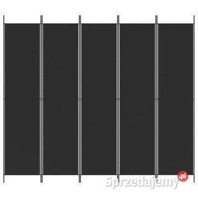 vidaXL Parawan 5panelowy czarny 250x220 Warszawa
