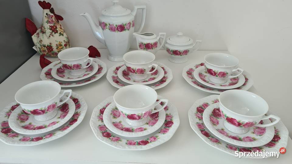 Porcelana Rosenthal Biała Maria w róże Gorlice