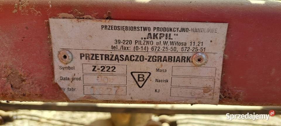 Zgrabiarka taśmowa przewracarka akpil Zgrabiarki i przetrząsacze Zgrabiarki i przetrząsacze sprzedam