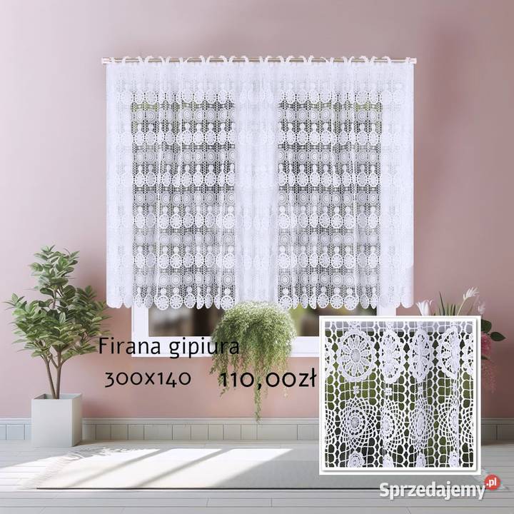 Firana z gipiury Firany Gotowe do pokoju salonu Limanowa sprzedam