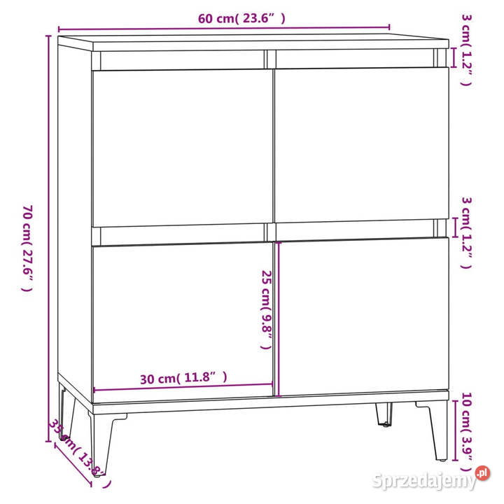 Komoda szarość betonu 60x35x70 materiał Warszawa sprzedam