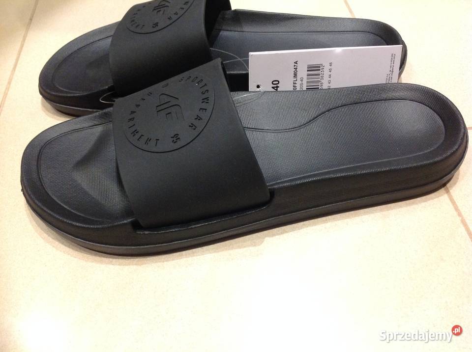 Klapki Męskie 4F 40 NOWE Czarne Moda i Styl Nowa Sól sprzedam