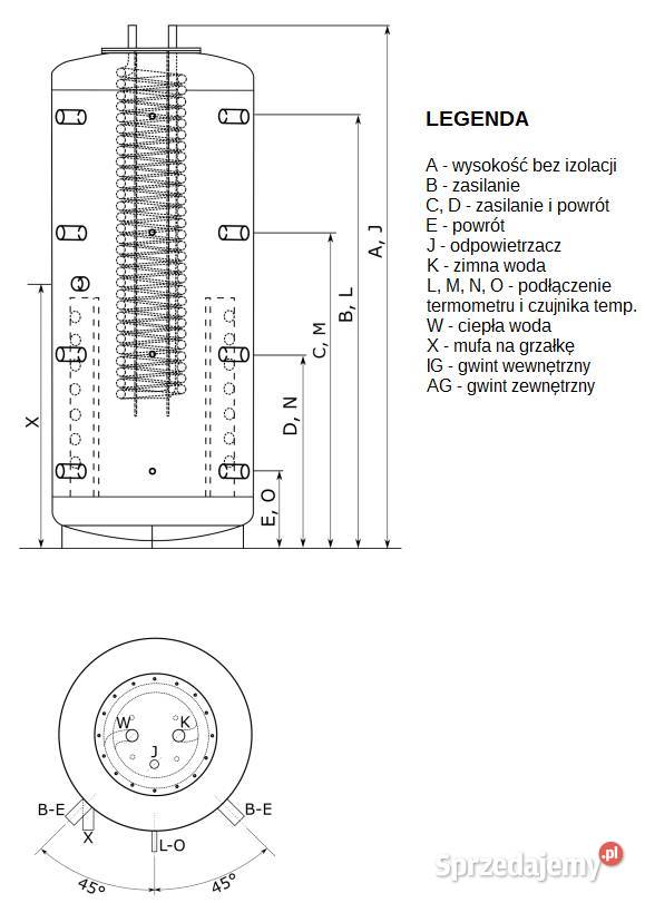 Bufor spiro Alpha Thermotec PSH 1000l wężownica