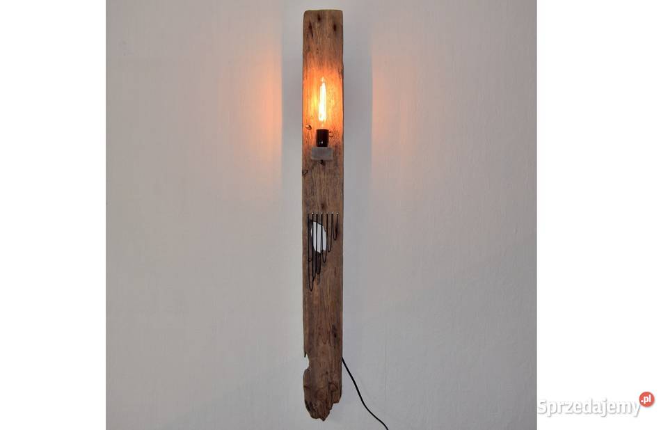 Lampa ze starego drewna loft retro wabisabi Malbork