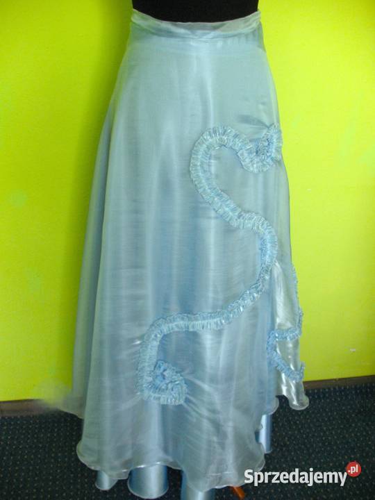 Spódnica maxi szyfon i satyna 38 M pas 70 Siedlce sprzedam