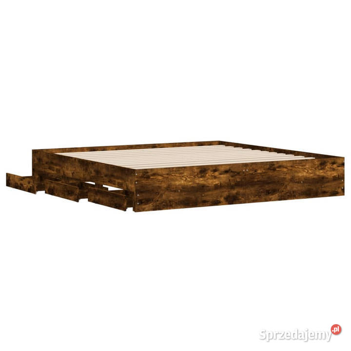 Rama łóżka z szufladami przydymiony dąb 160x200 sprzedam