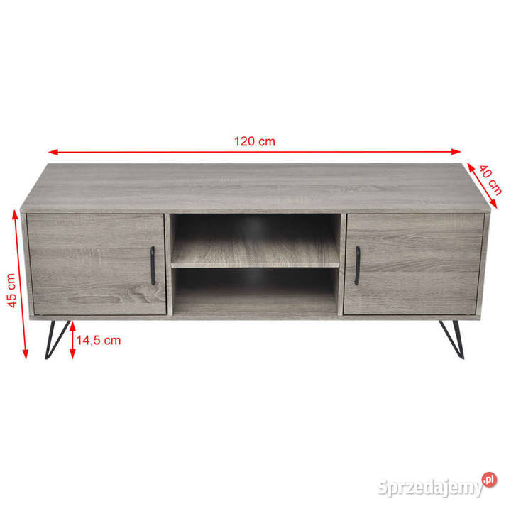 Szafka pod telewizor 120x40x45 szara WM243449 RTV Warszawa
