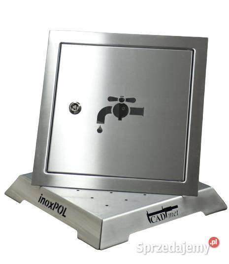 Drzwi rewizyjne zaworu wody 300x300 INOX DK Bochnia