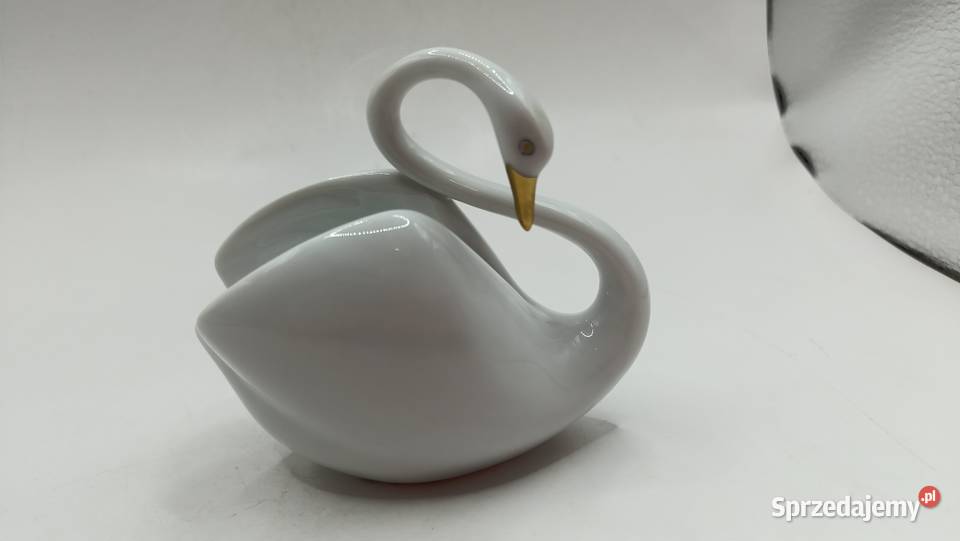 Figurka porcelana łabędź Węgry Zamość