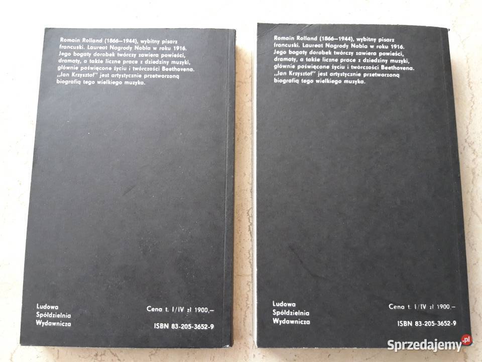 Romain Rolland Jan Krzysztof 2 tomy 1988 sprzedam
