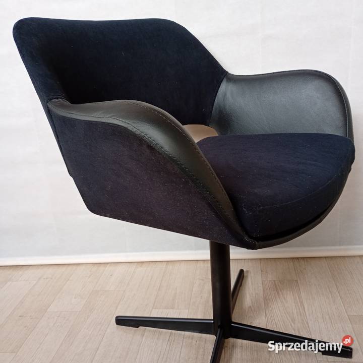 Fotel obrotowy z PRL MUSZELKA renowacji Meble Puszczykowo