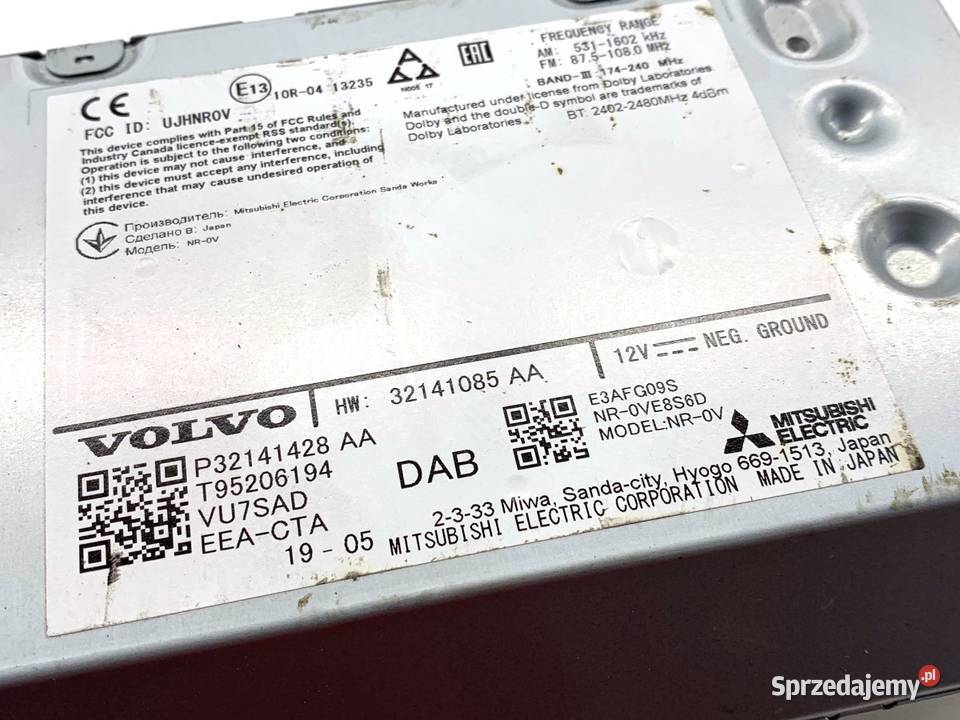 RADIO NAWIGACJA VOLVO S90 II 32141428 ODTWARZACZ