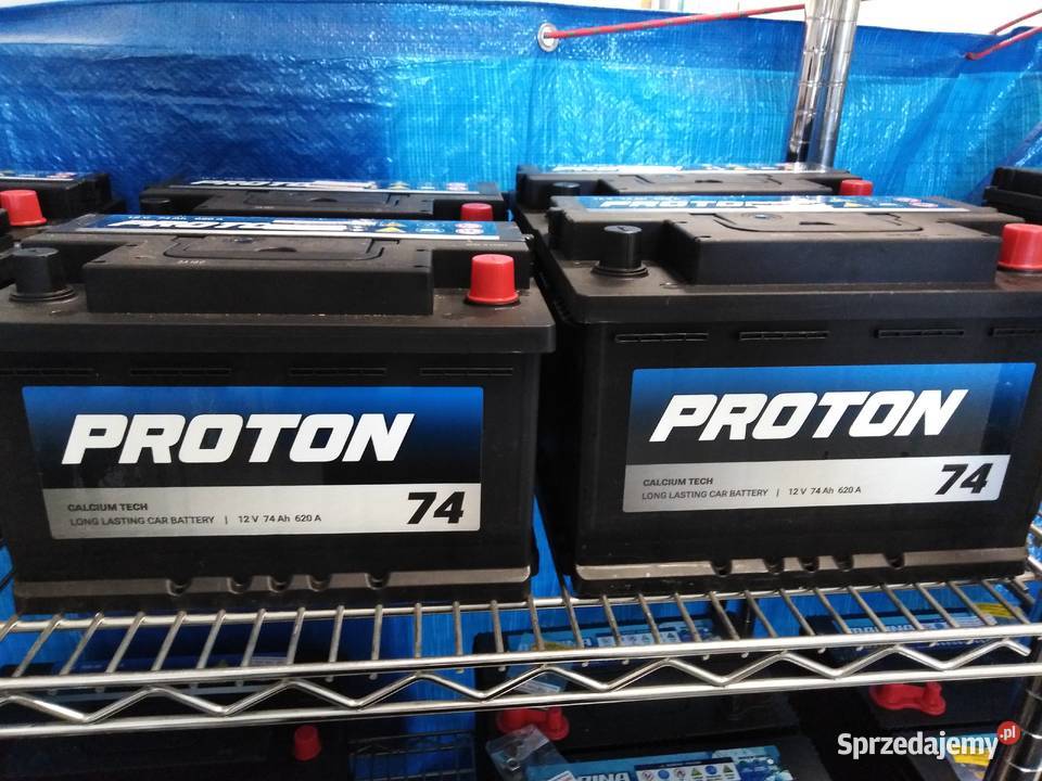 Akumulator PROTON 74Ah 620A EN DOWÓZ TRÓJMIASTO Rok produkcji 2023 Gdańsk