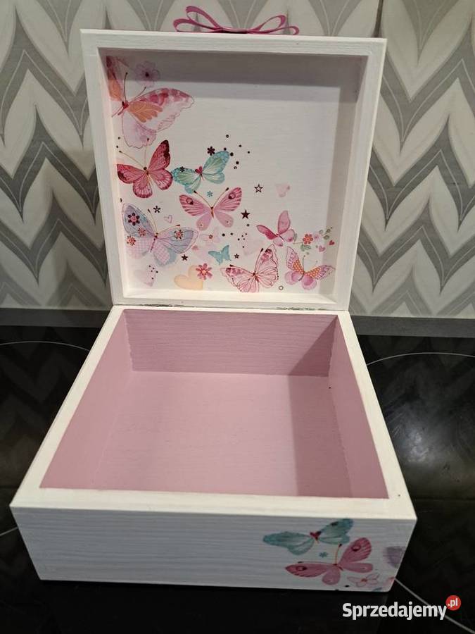 Szkatułka motyle decoupage Rękodzieło opolskie Kędzierzyn-Koźle