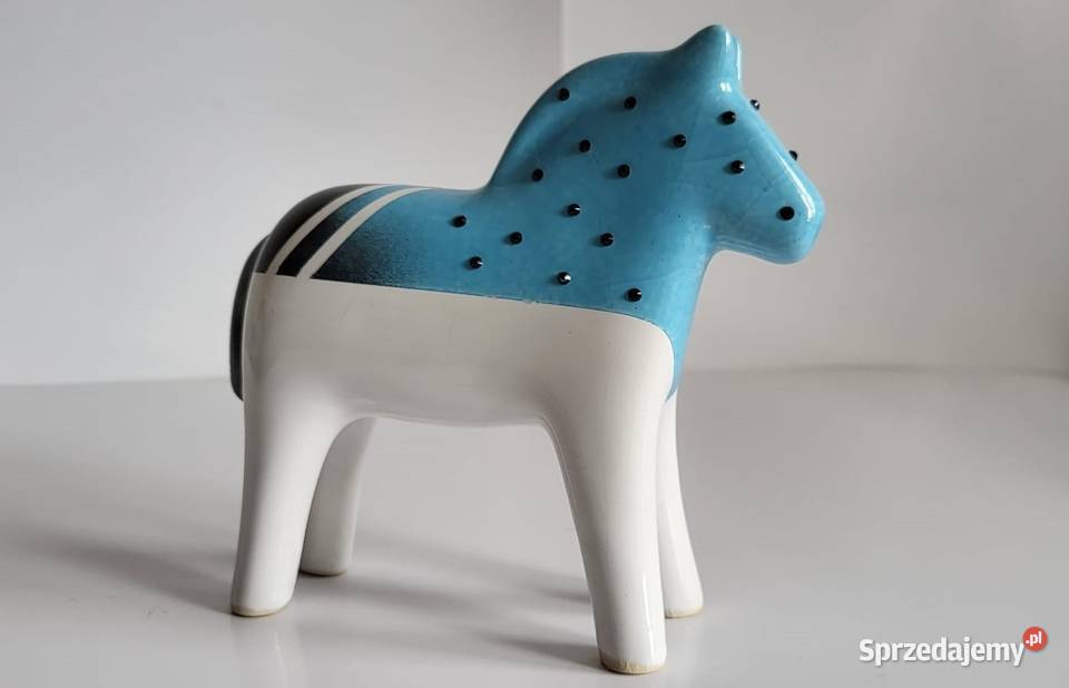 Koń Konik ceramiczny ręcznie malowany zdobiony Sierakowice