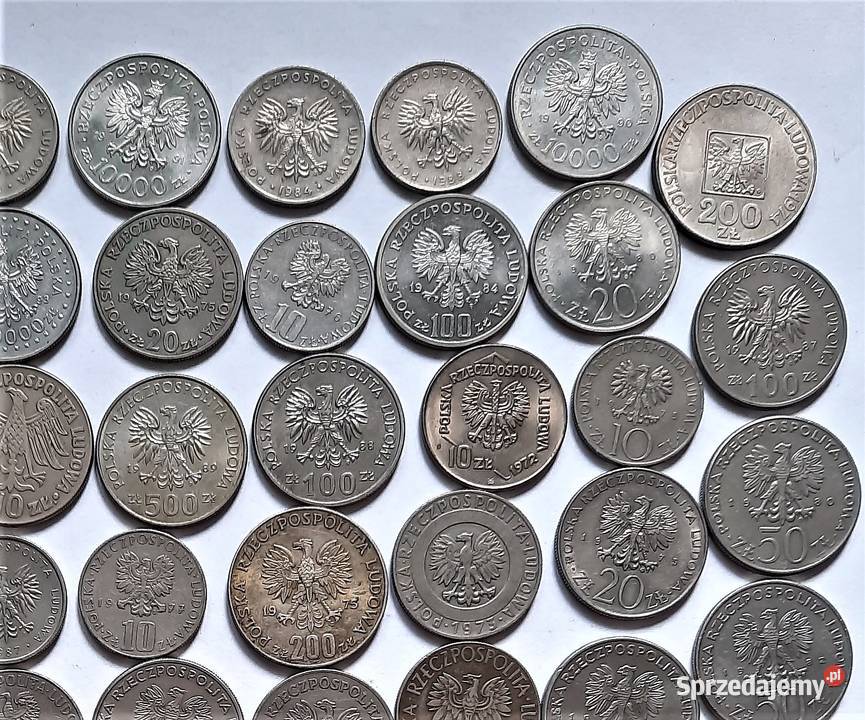 Zestaw IV Monet 80 sztuk Polska PRL śląskie Gliwice sprzedam