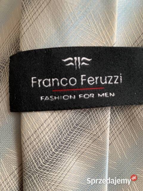 Krawat szarobłękitny Franco Feruzzi w paski Pozostałe