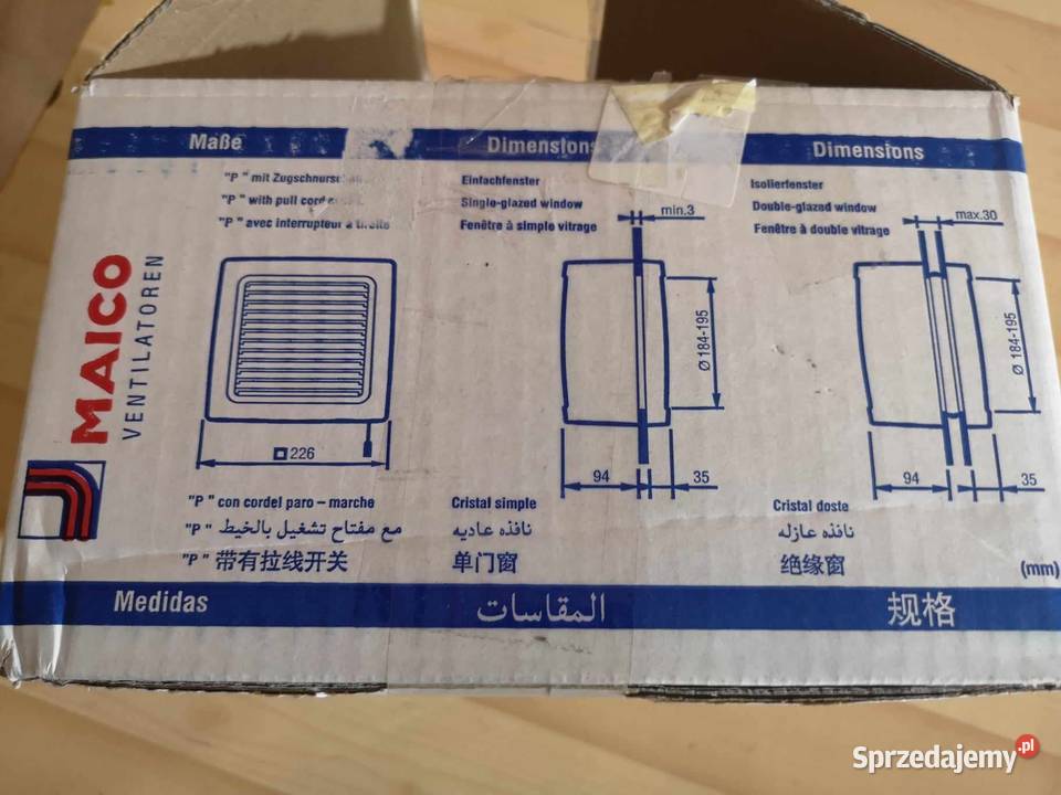 OKAZJA Wentylator do zabudowy Maico Ventilatoren łódzkie Łódź