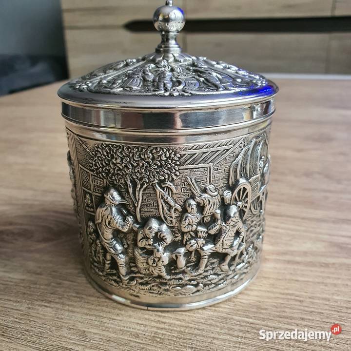 Douwe Egberts pojemnik posrebrzany Nowa Sól sprzedam