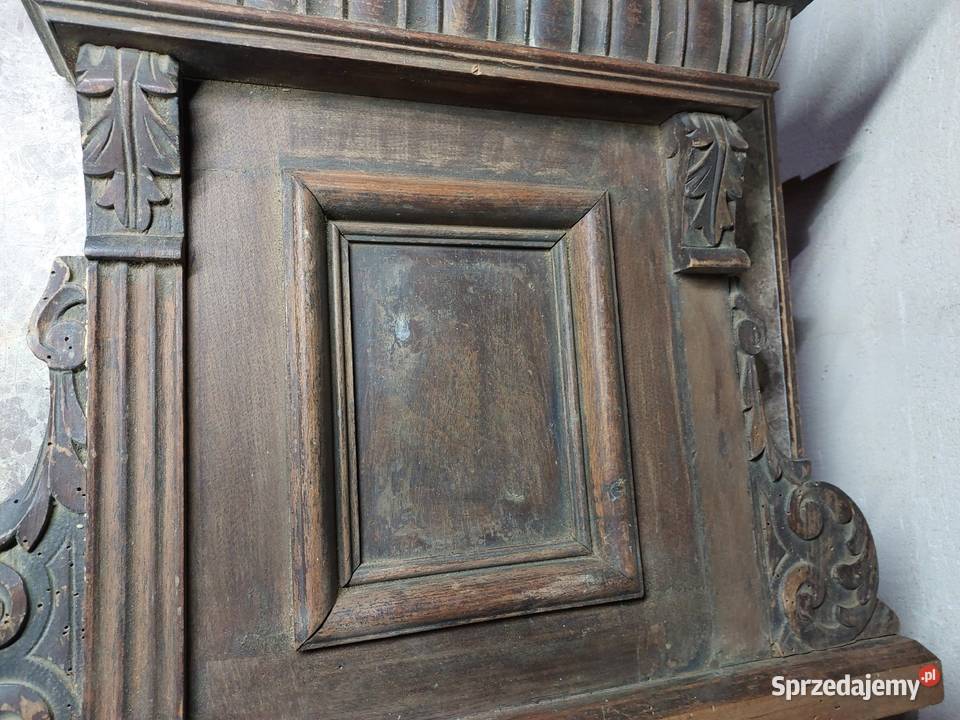 Stara drewniana nadstawka szafki komody lustra pomorskie Tczew