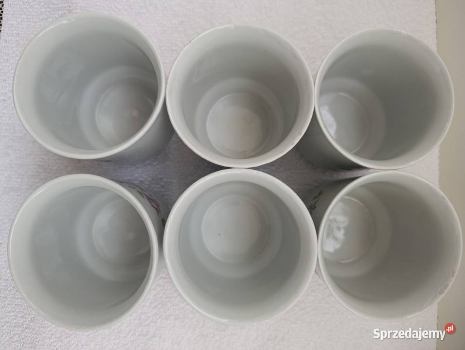 Kubki nieużywane 6 sztuk Chodzież PRL Kielce