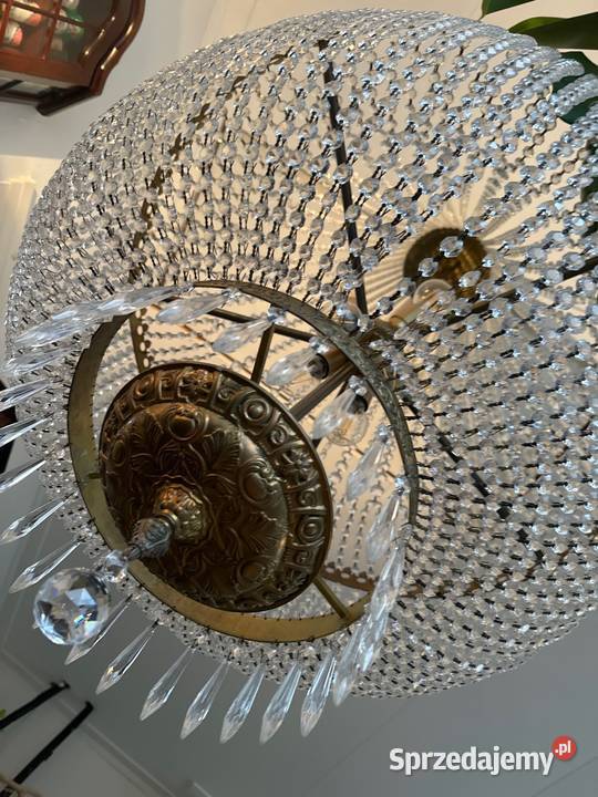 Ogromny kryształowy żyrandol tulipan 16080 Lampy wiszące dolnośląskie Bystrzyca Kłodzka