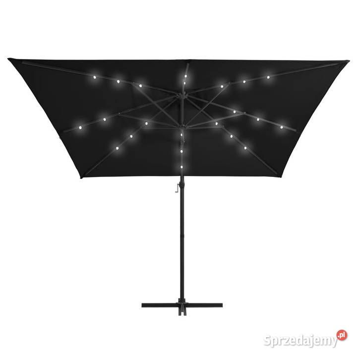 Parasol wiszący z LED i stalowym słupkiem mazowieckie Warszawa