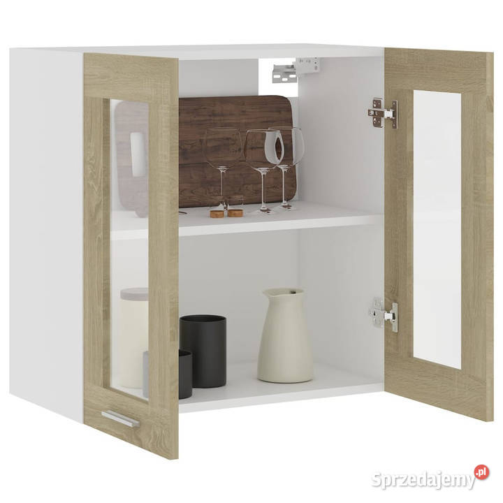 Szafka wisząca z szybą kolor dąb sonoma 60x31x60 Warszawa