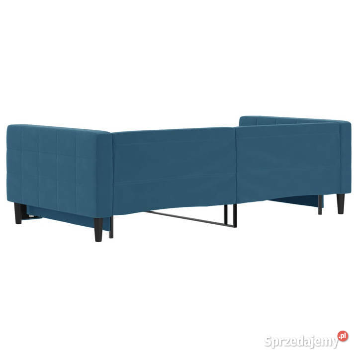 Sofa rozsuwana niebieska aksamit 100x200 223cm Warszawa