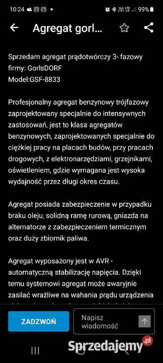 Agregat prądotwórczy niemiecki GorlsDORF GSF8833