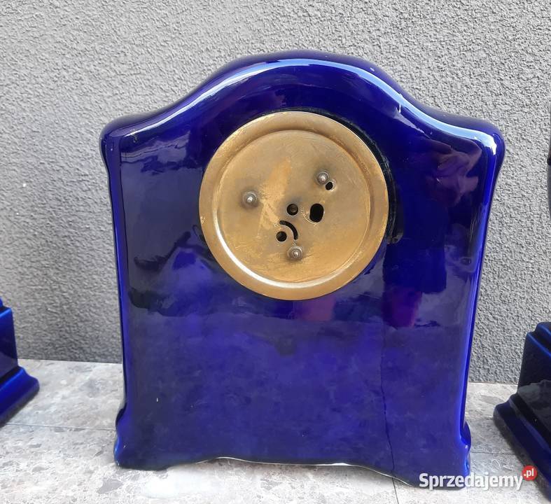 76 Zegar chodzik amfory kobalt porcelana Empire Pozostałe Tczew sprzedam