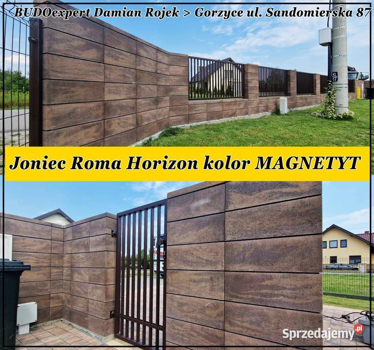 Pustak na ogrodzenie Joniec Roma Horizon kolor MAGNETYT