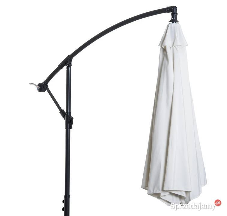 Parasol ogrodowy z ręczną korbą 3 M kremowy Brzesko