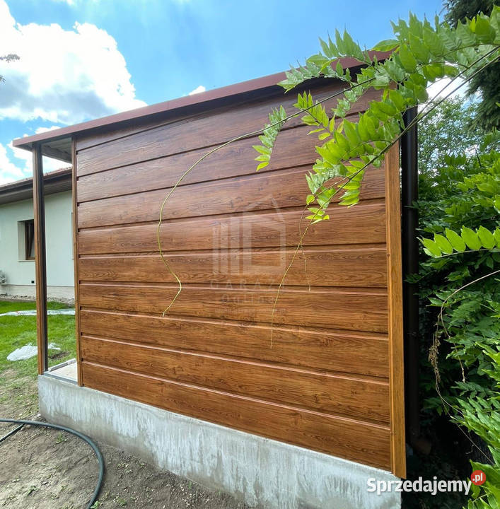Domek ogrodowy 25x25m 2x wiaty drzwi okno Kalwaria Zebrzydowska