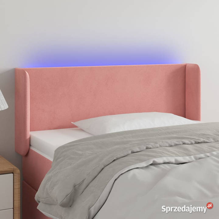 Zagłówek do łóżka z LED różowy 83x16x7888 Warszawa sprzedam