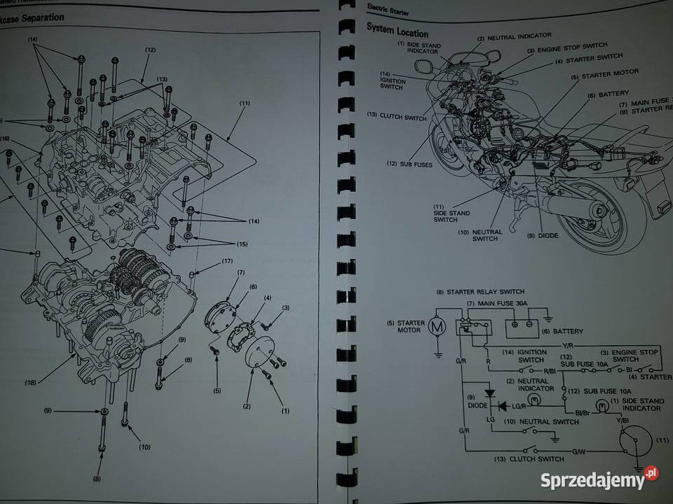 Service manual Honda CBR 1000F Pozostałe Warszawa