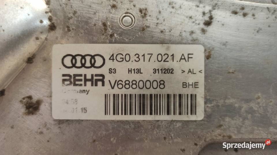 AUDI A6 C7 CHŁODNICZKA OLEJU 4G0317021AF