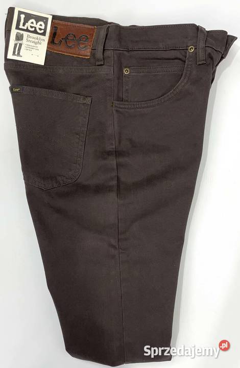 Spodnie męskie Lee Brooklyn Straight Brown W30 Odzież codzienna Pisz