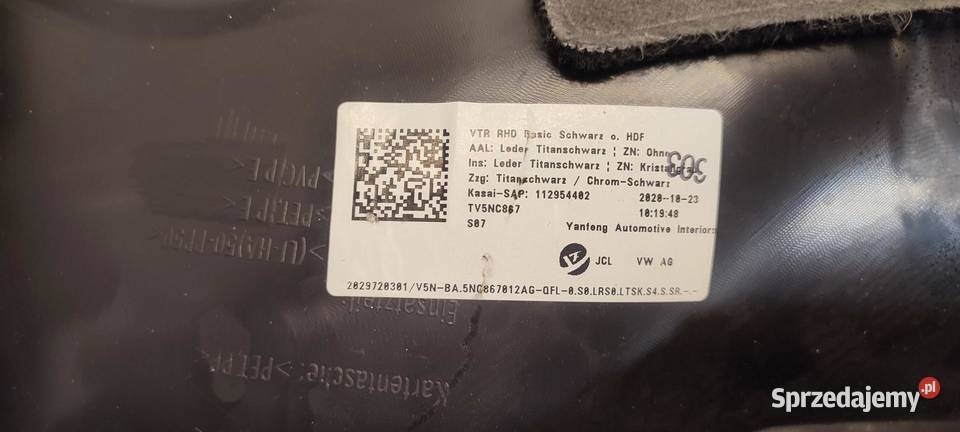 VW TIGUAN II BOCZEK DRZWI PRAWY PRZÓD RHD