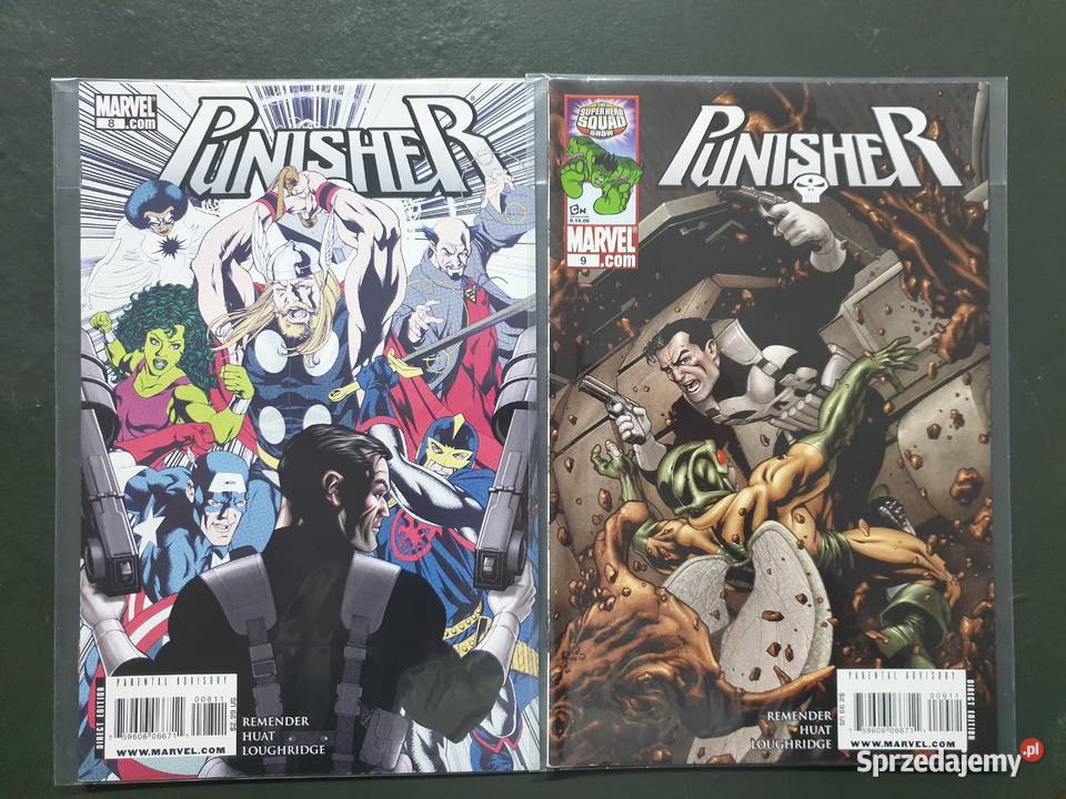 The Punisher 2 oryginalne komiksy Marvel USA