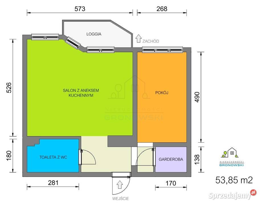 Rąbin 2 pokoje garderoba 5385 m w bloku z 2009 kujawsko-pomorskie Inowrocław